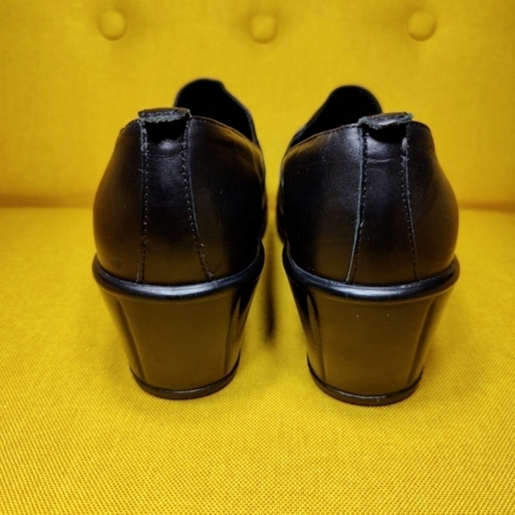 Dansko Aubrey Black Leather Pleated Slip On Heel Clogs Women's Shoes Size 9.5-10 - Picture 8 of 10